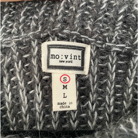 mo:vint Knit Grey Sweater with Balloon Sleeves - Picture 3 of 5